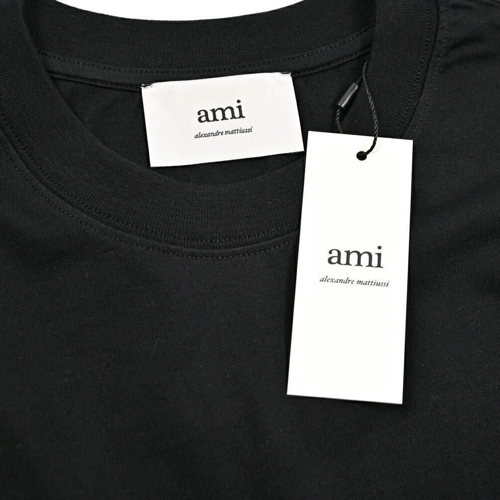 25-26AW AMI PARIS コットン100% ワンポイントロゴ長袖 Tシャツ