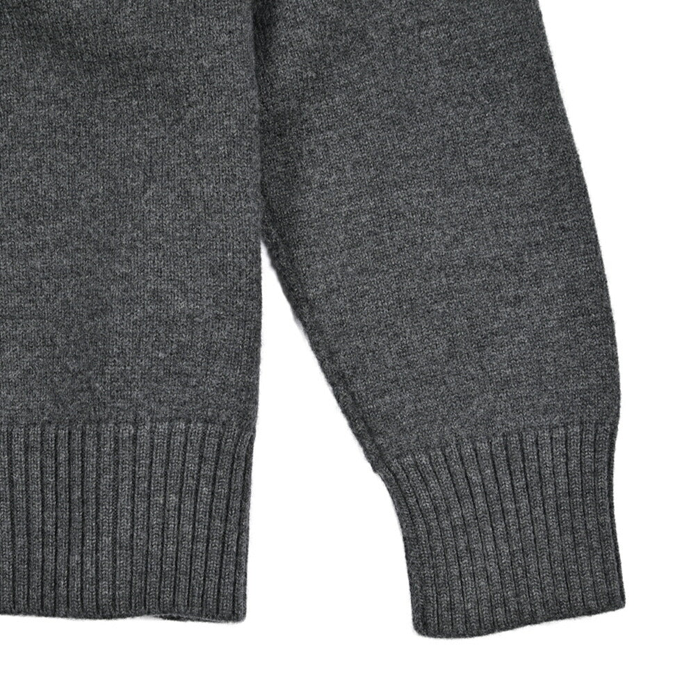 25-26AW AMI PARIS ヴァージンウール100% ワンポイントロゴニットカーディガン