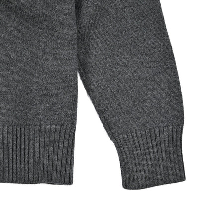 25-26AW AMI PARIS ヴァージンウール100% ワンポイントロゴニットカーディガン
