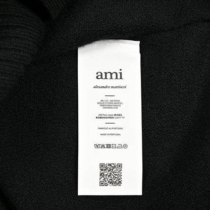 25-26AW AMI PARIS ヴァージンウール100% ワンポイントロゴニットカーディガン