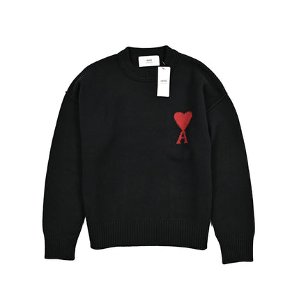 25-26AW AMI PARIS ヴァージンウール100% ワンポイントロゴニットセーター