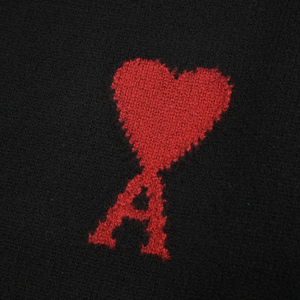 25-26AW AMI PARIS ヴァージンウール100% ワンポイントロゴニットセーター