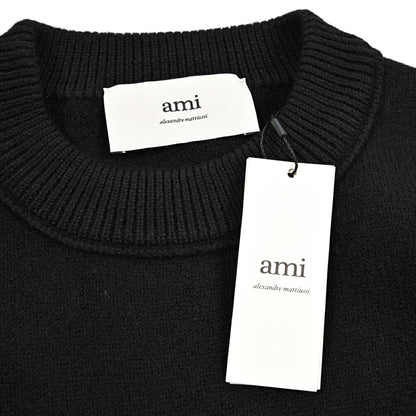 25-26AW AMI PARIS ヴァージンウール100% ワンポイントロゴニットセーター
