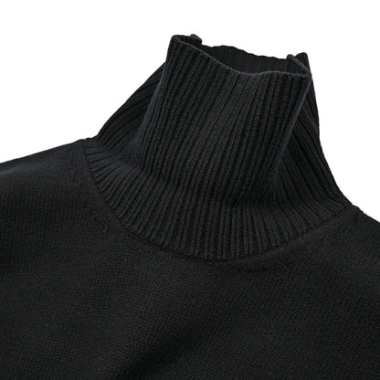 25-26AW AMI PARIS ヴァージンウール100% ワンポイントロゴタートルネックニットセーター