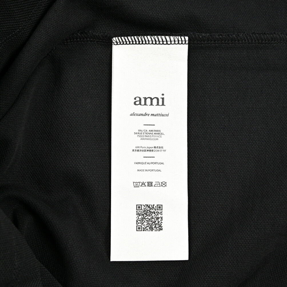 25-26AW AMI PARIS コットン100% ワンポイントロゴポロシャツ