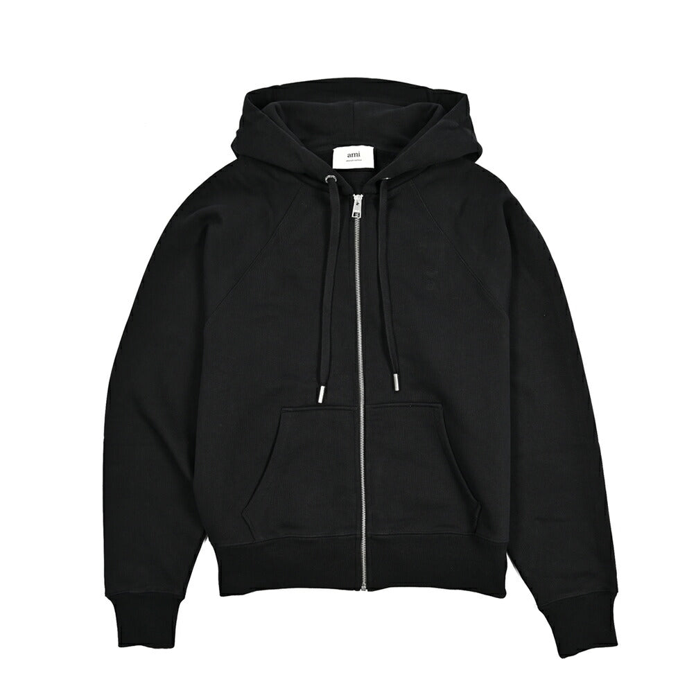 25-26AW AMI PARIS コットン100% ジップアップスウェットパーカー