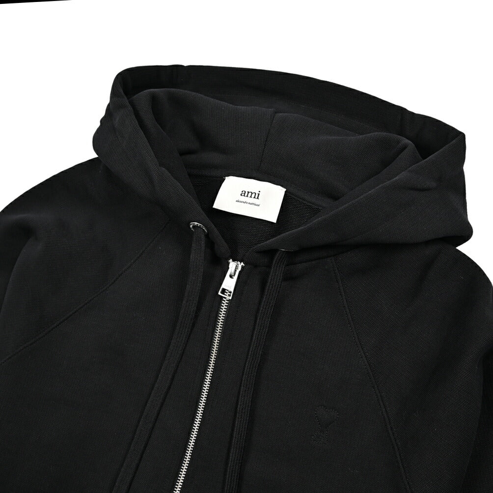 25-26AW AMI PARIS コットン100% ジップアップスウェットパーカー