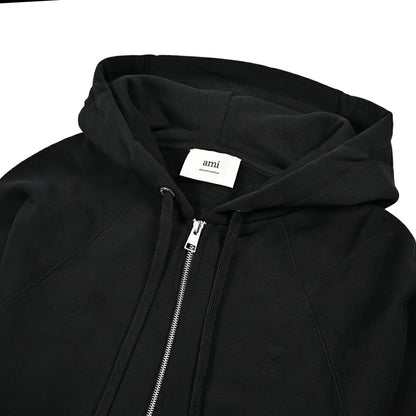 25-26AW AMI PARIS コットン100% ジップアップスウェットパーカー