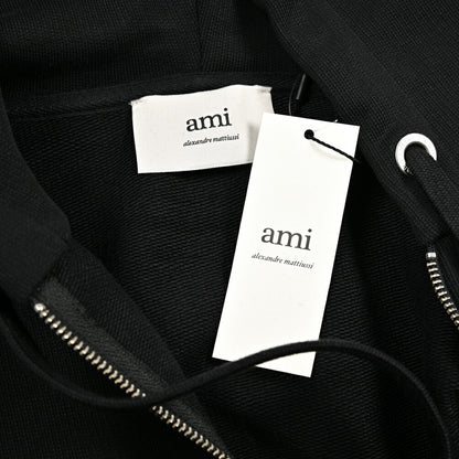 25-26AW AMI PARIS コットン100% ジップアップスウェットパーカー