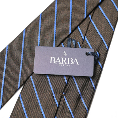 BARBA シルク100% レジメンタルネクタイ (セッテピエゲ)