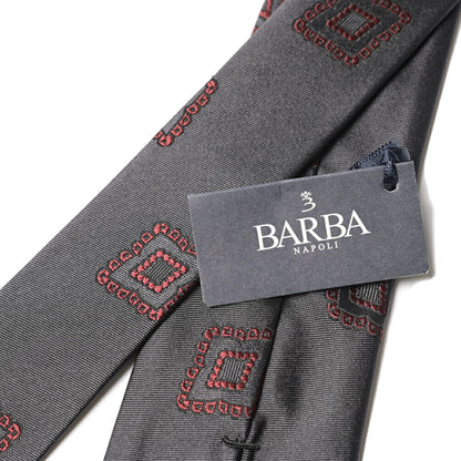 BARBA シルク100% 小紋柄ネクタイ（セッテピエゲ）