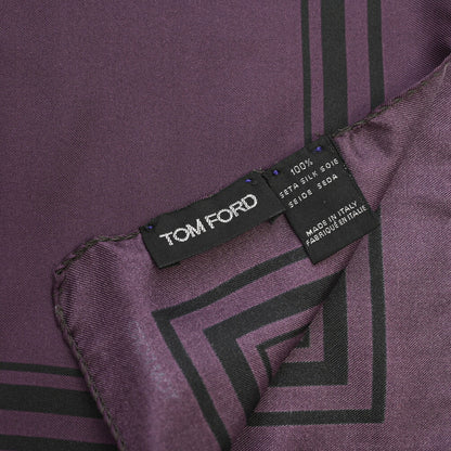TOM FORD シルク100% 幾何柄ポケットチーフ