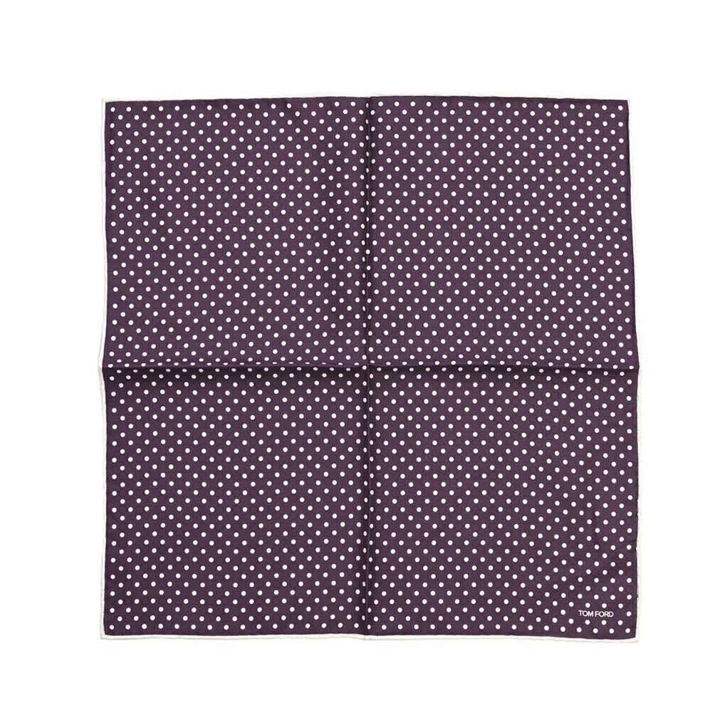 TOM FORD シルク100% ドットポケットチーフ