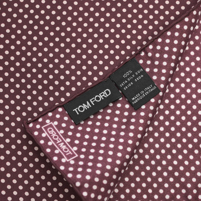 TOM FORD シルク100% ドット柄ポケットチーフ