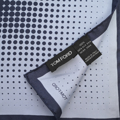 TOM FORD シルク100% 幾何柄ポケットチーフ