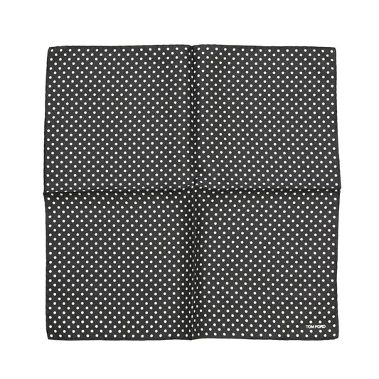 TOM FORD シルク100% ドット柄ポケットチーフ