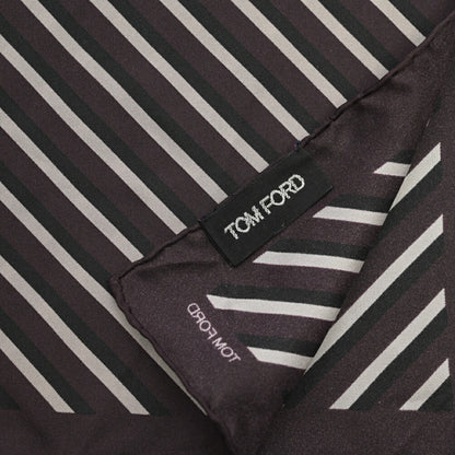 TOM FORD シルク100% レジメンタルポケットチーフ