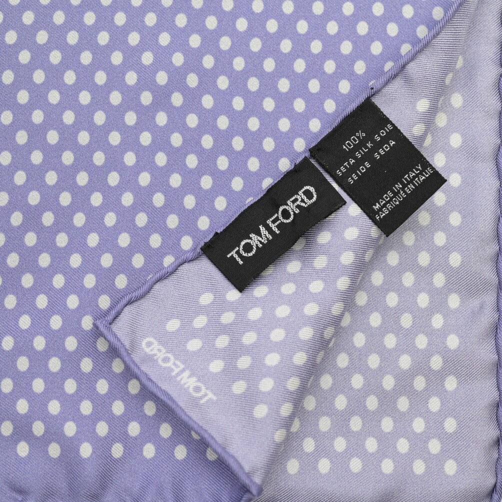 TOM FORD シルク100% ドット柄ポケットチーフ