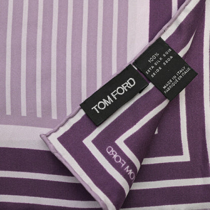 TOM FORD シルク100% 幾何柄ポケットチーフ