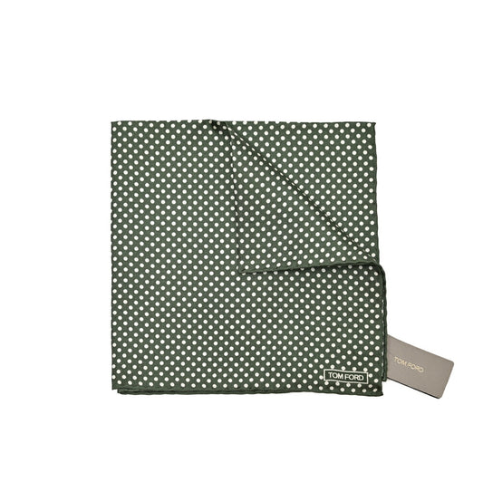 TOM FORD シルク100% ドット柄ポケットチーフ
