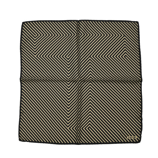 TOM FORD シルク100% 幾何柄ポケットチーフ