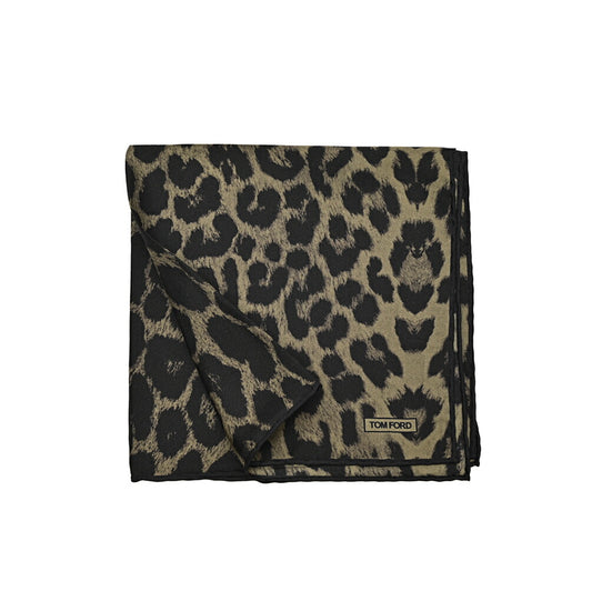 TOM FORD シルク100% 総柄ポケットチーフ