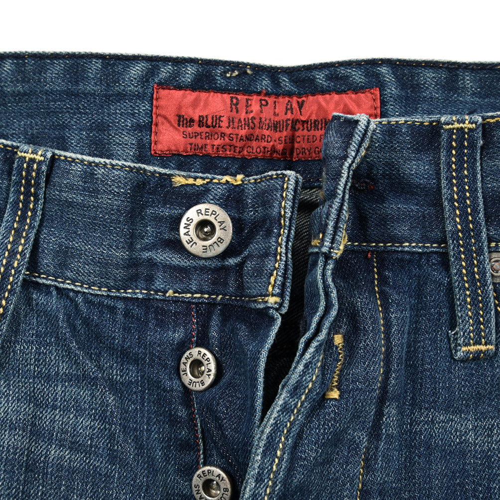 REPLAY WAITOM コットン100%デニム レギュラーフィットジーンズ / M983