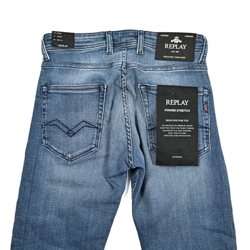 REPLAY GROVER ストレッチデニム ストレートフィットジーンズ / MA972Z