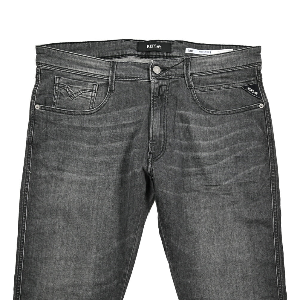 Pre WINTER SALE｜REPLAY FAABY ストレッチデニム フレアクロップドジーンズ / M914Y