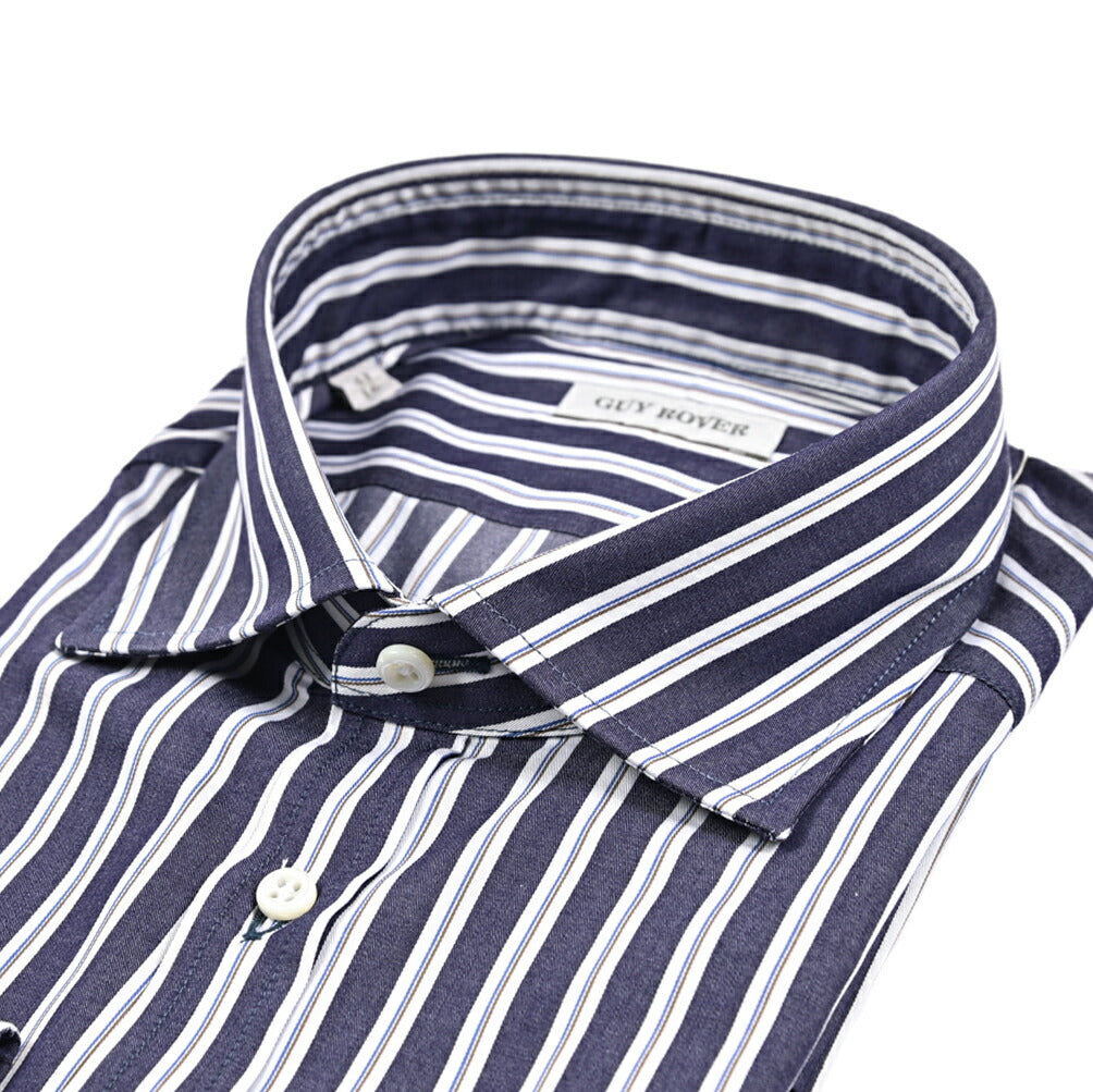 GUY ROVER コットン100% ワイドカラードレスシャツ