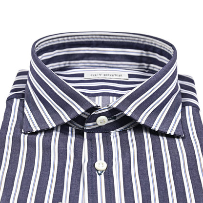 GUY ROVER コットン100% ワイドカラードレスシャツ