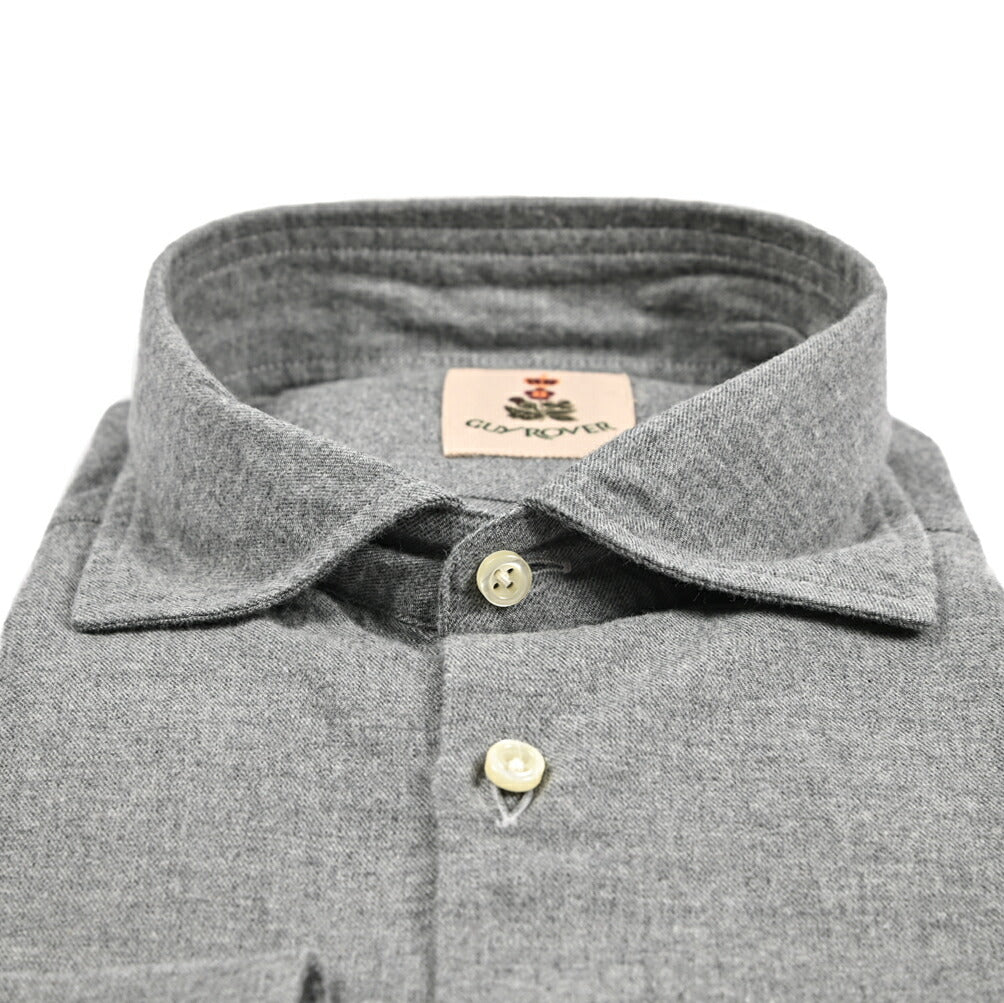 GUY ROVER コットン100% ワイドカラードレスシャツ