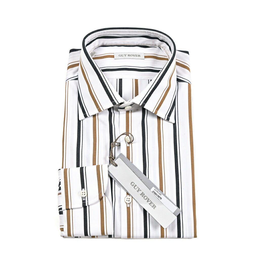 GUY ROVER コットン100% レギュラーカラードレスシャツ
