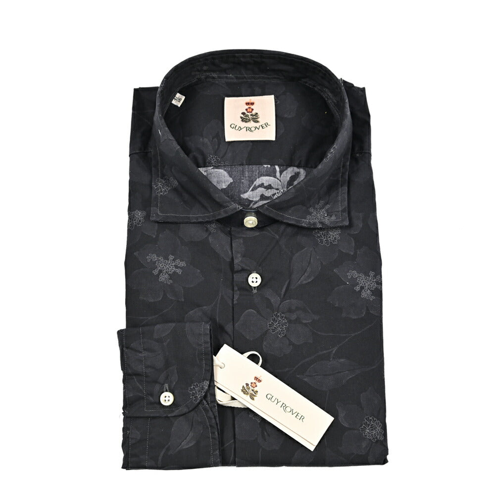 GUY ROVER コットン100% ワイドカラードレスシャツ