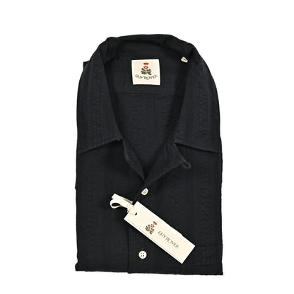 GUY ROVER コットン100% 半袖オープンカラーシャツ 開襟シャツ