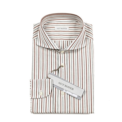 GUY ROVER コットン100% ホリゾンタルカラードレスシャツ
