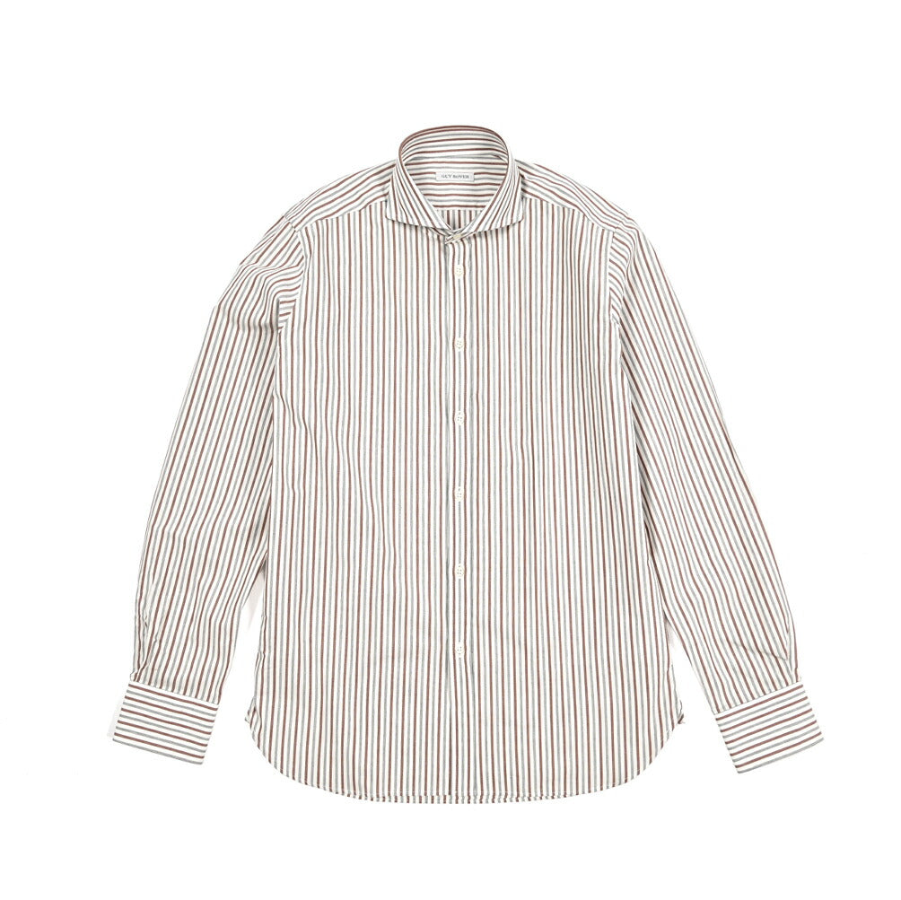 GUY ROVER コットン100% ホリゾンタルカラードレスシャツ