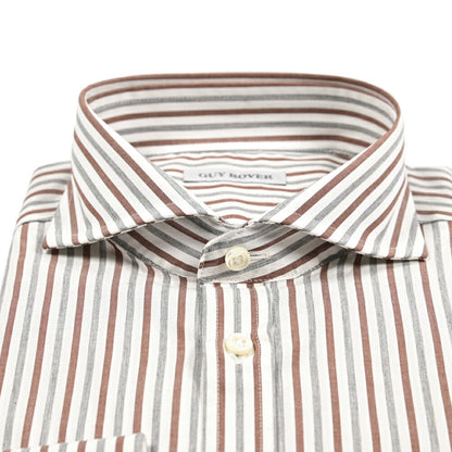 GUY ROVER コットン100% ホリゾンタルカラードレスシャツ