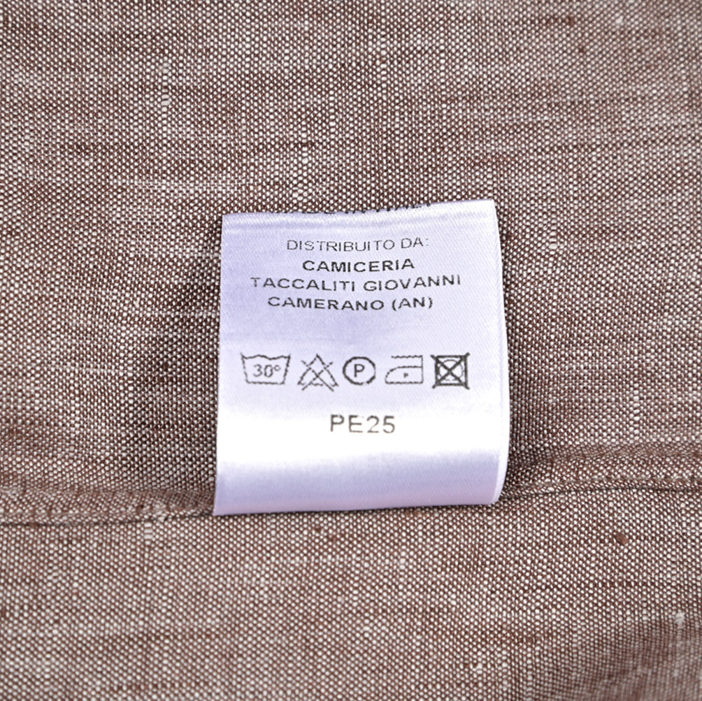 GUY ROVER リネン100% レギュラーカラークレリックシャツ