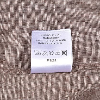 GUY ROVER リネン100% レギュラーカラークレリックシャツ