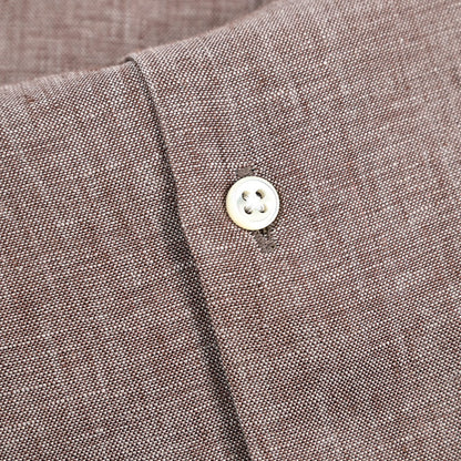 GUY ROVER リネン100% レギュラーカラークレリックシャツ