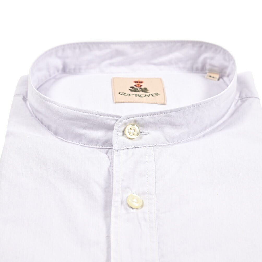 GUY ROVER コットン100% バンドカラーシャツ