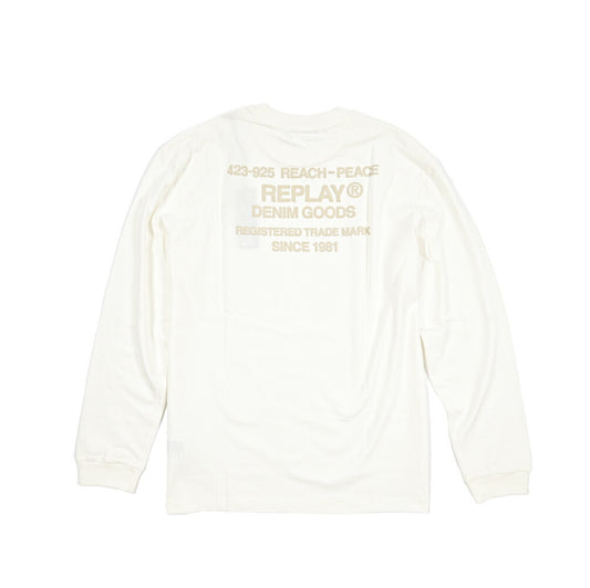 REPLAY コットン100% リラックスフィット長袖 Tシャツ