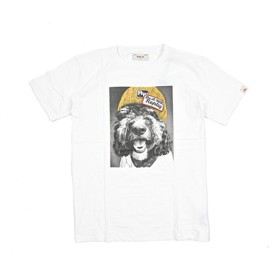 REPLAY コットン100% 半袖ロゴTシャツ
