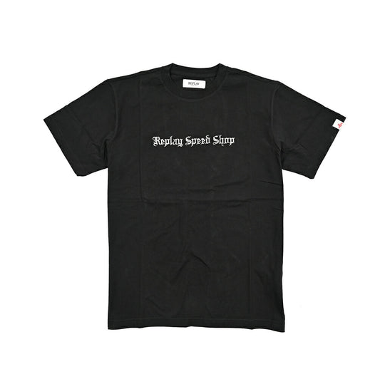 REPLAY コットン100% 半袖ロゴTシャツ