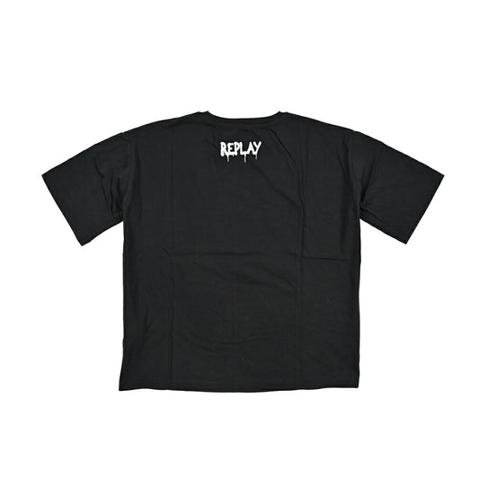 REPLAY コットン100% 半袖クロップドTシャツ