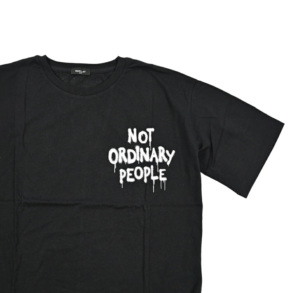 REPLAY コットン100% 半袖クロップドTシャツ