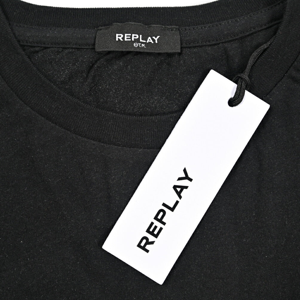 REPLAY コットン100% 半袖クロップドTシャツ