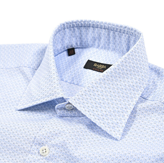 BARBA CULTO コットン100% ワイドカラードレスシャツ