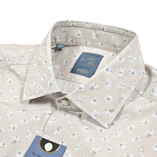 BARBA DANDYLIFE コットン100% ワイドカラードレスシャツ